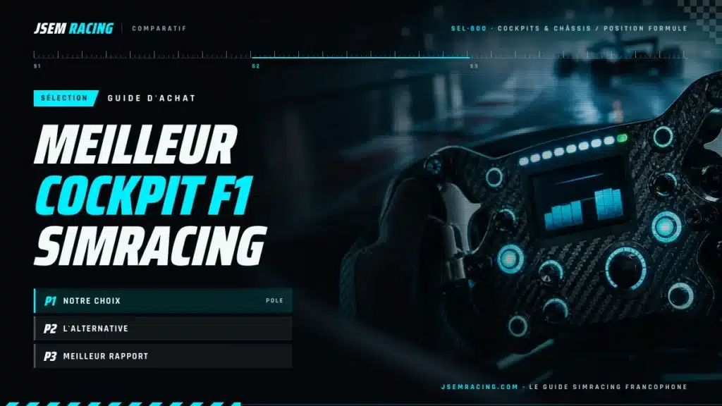 Visuel JSEM Racing : meilleur cockpit F1 simracing, avec notre choix, l'alternative et meilleur rapport