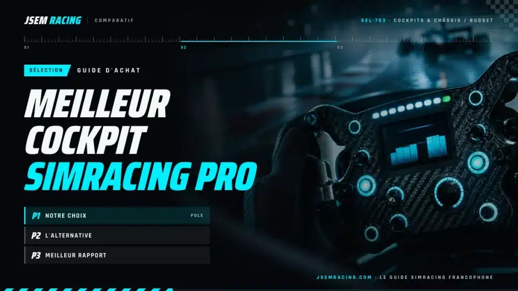 Visuel JSEM Racing : meilleur cockpit simracing pro, avec notre choix, l'alternative et meilleur rapport