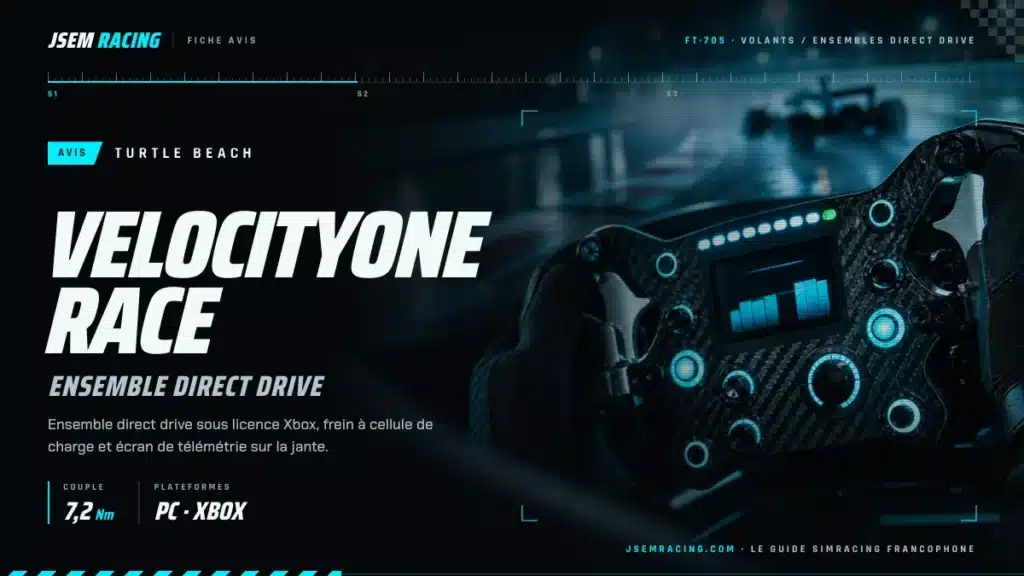 Visuel JSEM Racing : Turtle Beach VelocityOne Race avis, ensemble direct drive