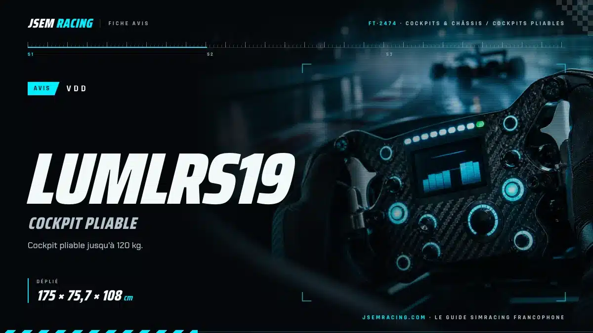 Visuel JSEM Racing : VDD LUMLRS19 avis, cockpit pliable